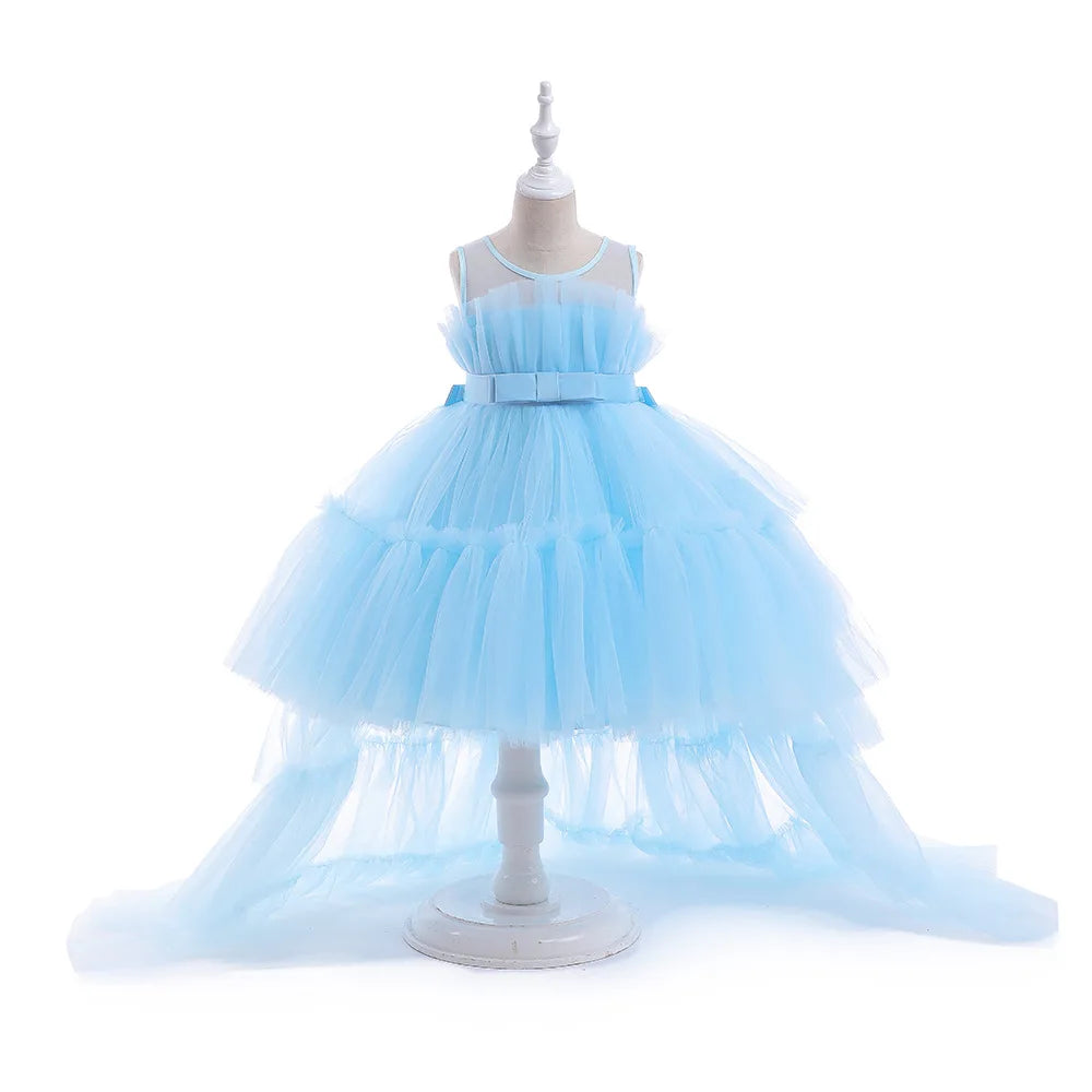 Formelle Abendkleider für Kinder, elegante Partykleider für Mädchen, Kleider mit abnehmbarem Prinzessinnenkleid