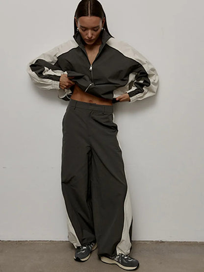 Two Piece Sets Pant Set Women Tracksuit Jogger Y2k Sweatshirts Autumn Winter Sports Elastic Waist Streetwear Pants Matching Sets