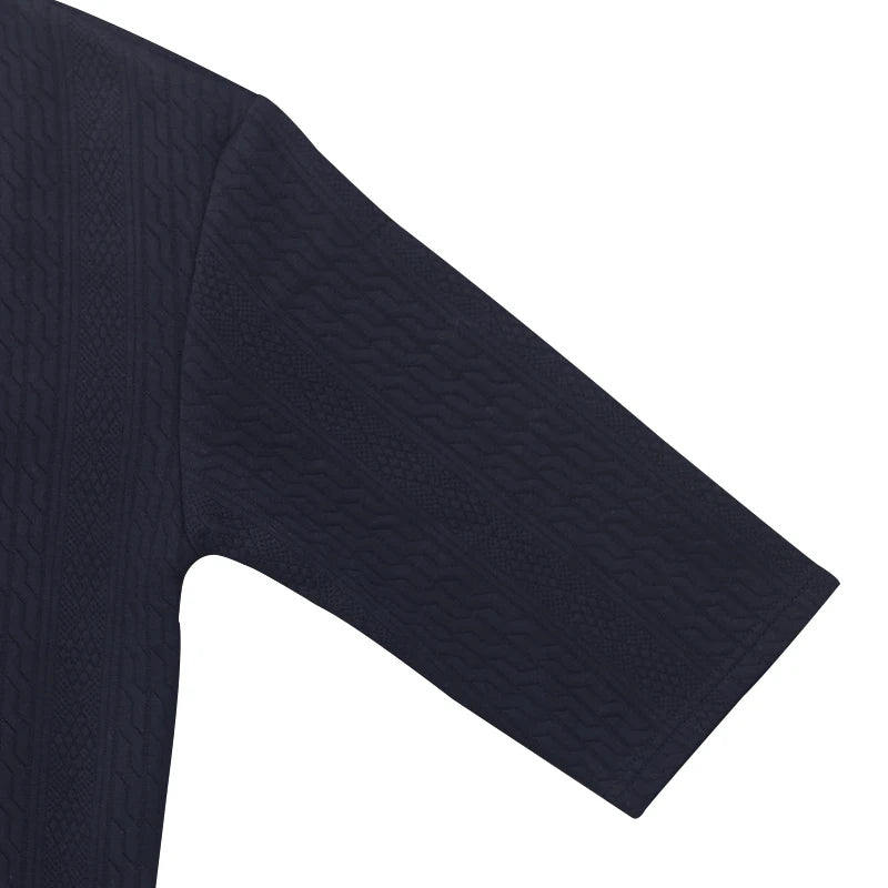 2024 Summer New Men's High Street Casual Loose Jacquard Sportswear V-Neck Short Sleeve Shorts Men's Fashion Suit.