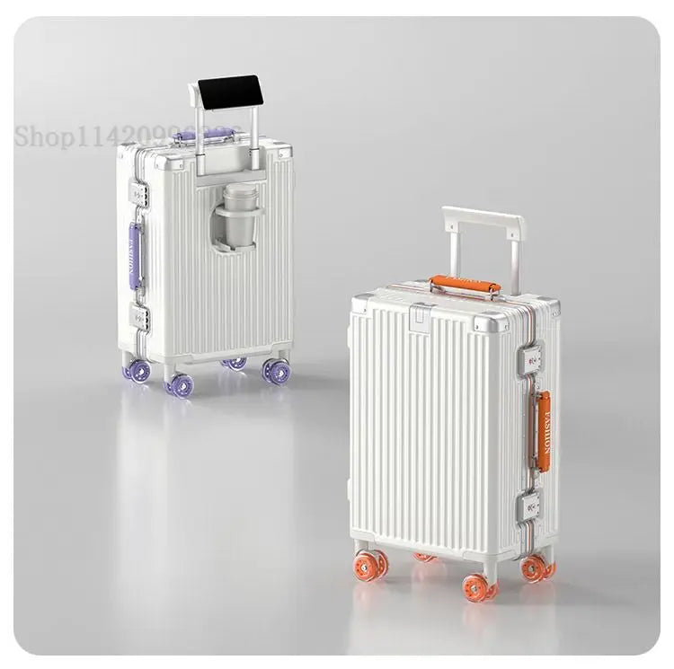 20-Zoll-Kompaktgepäck 26-Zoll-Trolley-Koffer mit großem Fassungsvermögen und Aluminiumrahmen für Männer und Frauen Reisekoffer.