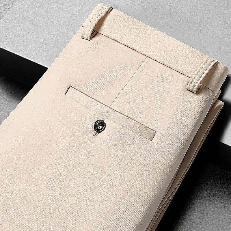 10 color casual pants, men's business casual suit pants, loose straight summer thin stretch suit pants.