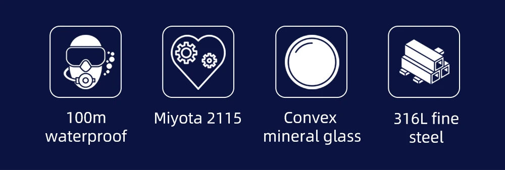 ADDIESDIVE Luxurious Men's Analog Quartz Watch BGW9 Luminous 20 Bar Waterproof Men's Diving Stainless Steel Men Watches H3.