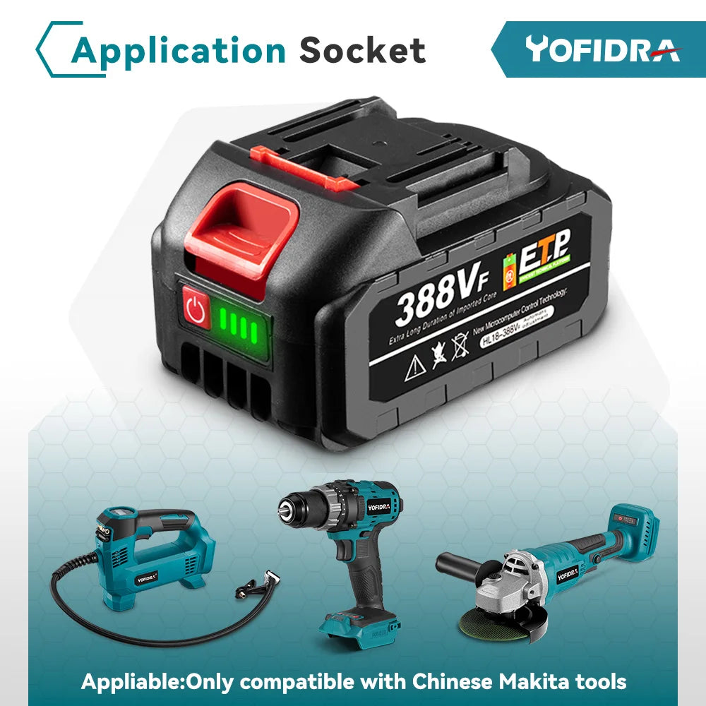 YOFIDRA 18–20 V wiederaufladbarer 22500 mAh 928 VF 388 VF 128 VF Plus Lithium-Ionen-Akku für 21 V 18 V Elektrowerkzeug-Ersatzakku