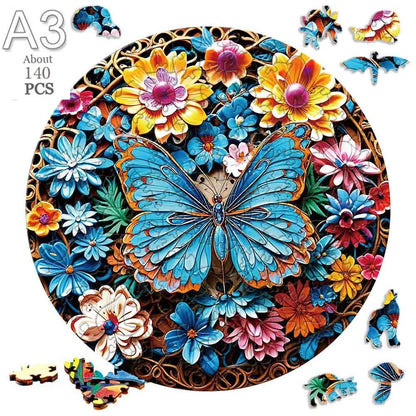 Deer in The Forest Wooden Puzzle Unique Shape Animal Puzzle Adult Relaxation Gift Exquisite Boxed Set with Decorative Artworks