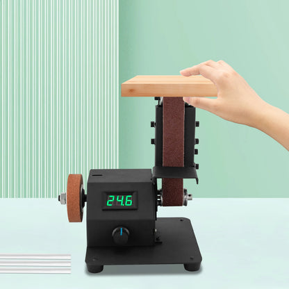 Elektrischer Mini-Bandschleifer zum Selbermachen, 350 W, für die Messerherstellung, Upgrade des Messerschärfs mit 10 Stück Schleifband