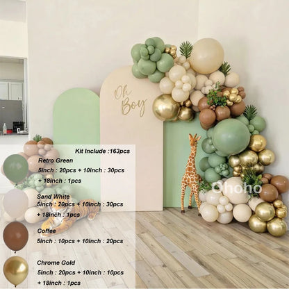 Kaffeebraun Beige Ballon Girlande Bogen Kit Oh Babyparty Dekoration Rustikale Hochzeit Kindergeburtstag Party Taufe Taufe