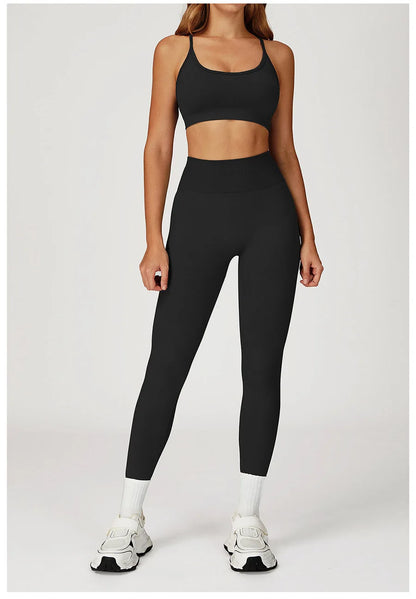 2PCS Yoga Suit Sports Set Women Gym Set Woman Tracksuit Running Workout Long Sleeve Sports Shirt Shorts and bra set Sport Outfit