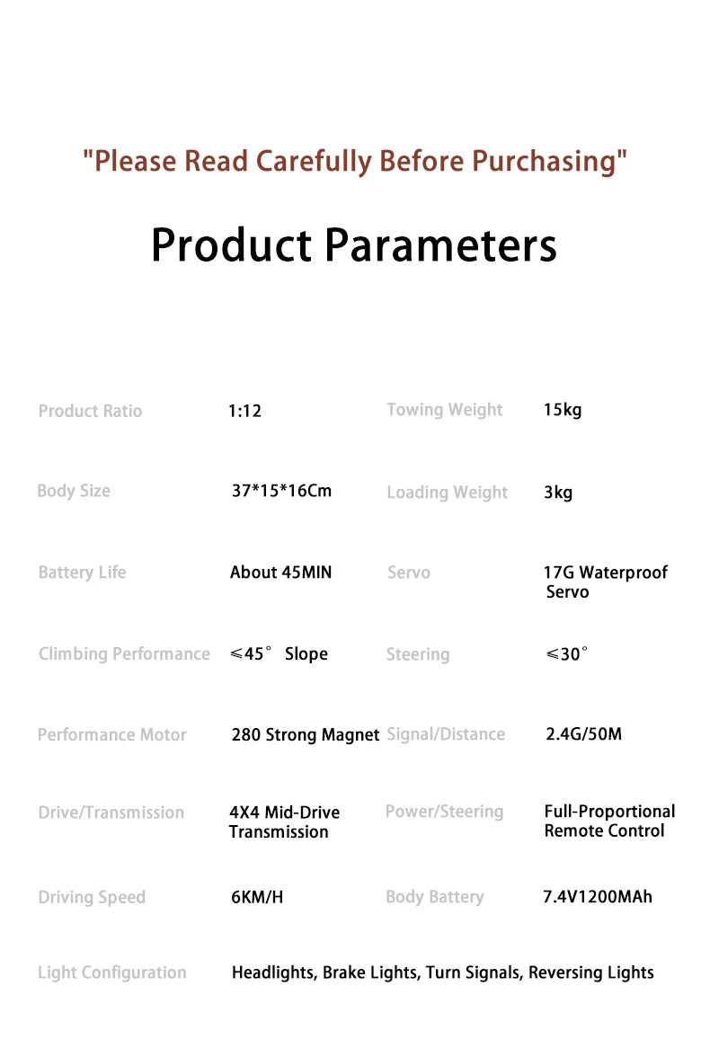 MN82S RC Crawler 1/12 Full Scale LC79 RC Pickup Short Truck 4WD Remote Control Climbing Off-road Car Toys for Kids Adults Gifts