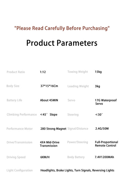 MN82S RC Crawler 1/12 Full Scale LC79 RC Pickup Short Truck 4WD Remote Control Climbing Off-road Car Toys for Kids Adults Gifts