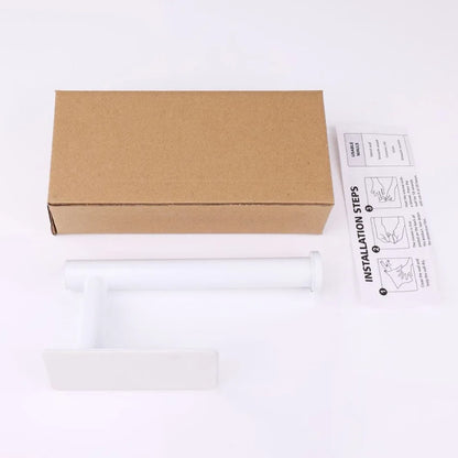 Papierhalter aus Edelstahl, weiß, selbstklebend, Wandhalterung, Ständer, Küche, Badezimmer, Toilettenpapier, Handtuch, Seidenrollenregal, gebürstetes Gold