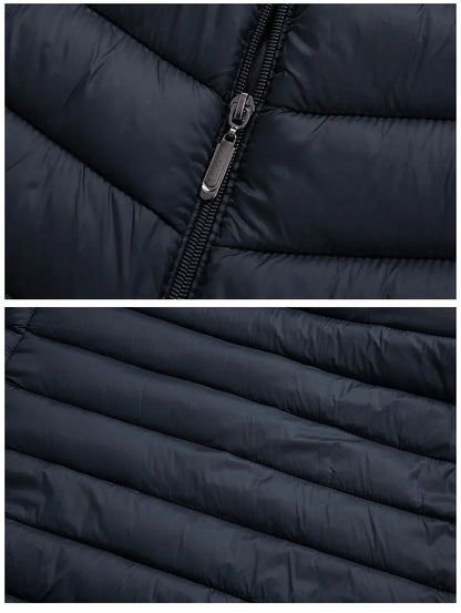 New Autumn Men's Thin Cotton Jacket Ribs Middle-aged and Elderly Hooded Cotton.
