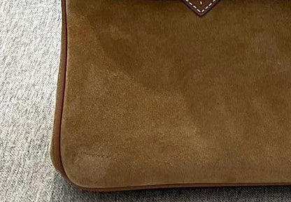 Large capacity tote handbag Buckskin bucket women luxury shoulder bag cowhide leather fashion shopping slant bag vintage bag.