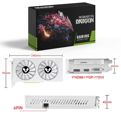 SOYO AMD Radeon RX580 8GB Gaming Graphics Card 2048SP GDDR5 256Bit PCIE 3.0 x16 DP DVI RX580 8GB GPU Desktop Computer Video Card.