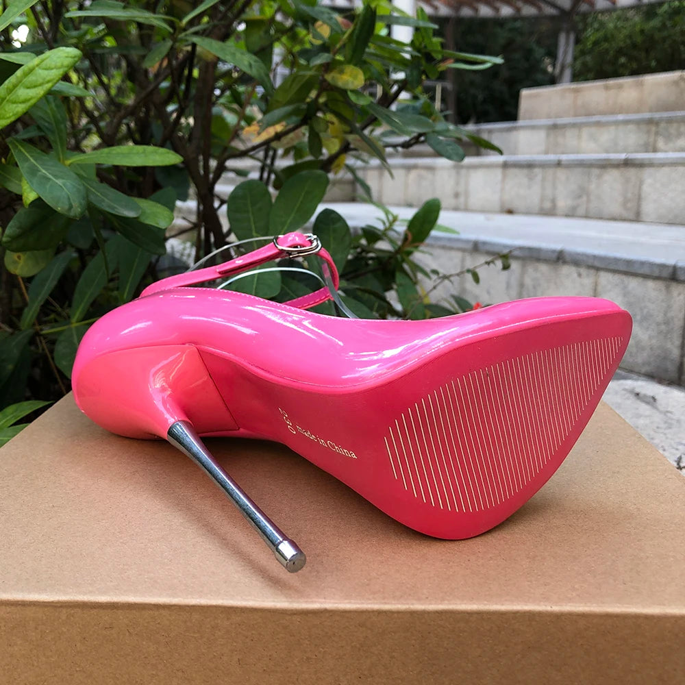 Customize 16cm Extreme Metal High Heels Stilettos Sexy Women Solid Black Red inside Pumps Party Unisex Man Shoes Crossdresser.