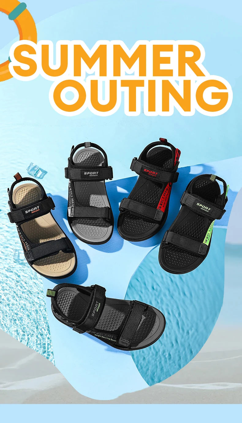 Kids' Summer Breathable Sport Sandals for Boys Casual Beach Shoe Comfortable Soft Sole Children's Fashion Non-slip Sandalias.