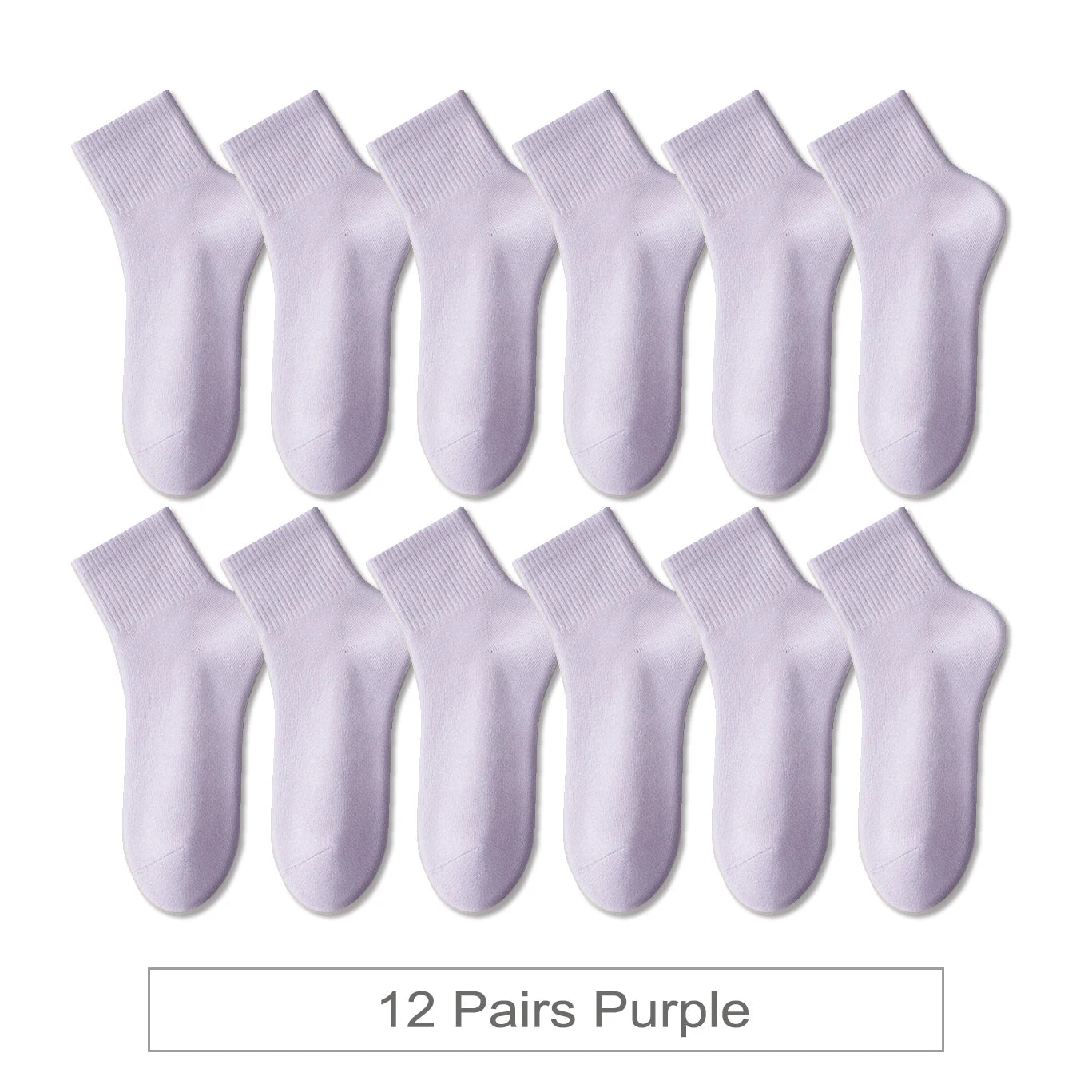 12 Pairs New Woman Cotton Socks Men Sock Short Ankle Colorful Autumn Spring Soft Breathable Colorful Girl Sock