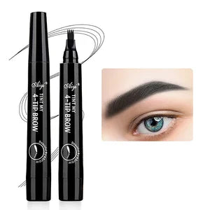 Four-pronged eyebrow pencil, four-end, long-lasting, non-smudged, water-resistant, anti-smudged eyebrow pencil.