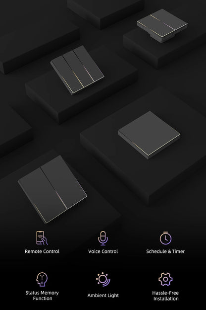 AVATTO Tuya WiFi/ZigBee EU Smart Licht Schalter 1/2/3/4Gang Taste Schalter mit Umgebungs Licht Funktioniert mit Alexa Google Home Alice.