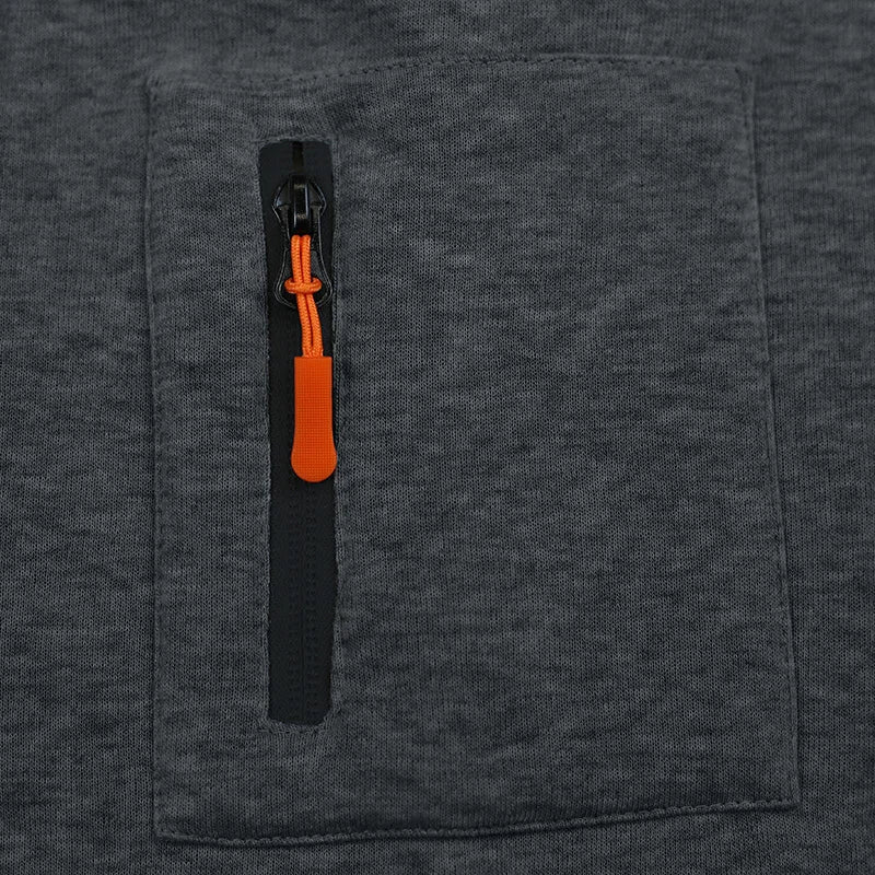 Pullover Hoodie Set Reißverschluss Multi-Pocket Pullover Herren Sport Casual Top Zweiteiliges Set.