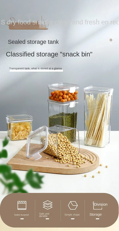 2/4Pcs Sealed Jars Set Grain Coffee Beans Sealed Container Plastic Kitchen Fresh-keeping Box Moisture-proof Storage Boxes Set.