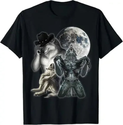 If They Talk Behind Your Back Fart Women T-Shirt Humor Funny Hide Your Wife The Alpha Is Here Saying Tee Men Wolf Graphic Top.