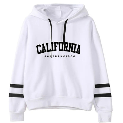 California Womens Tracksuit Casual Stripe Versatile Hooded Sweatshirt or Pants or Suit Simplicity Hot Sales Street Outfits S-3XL.