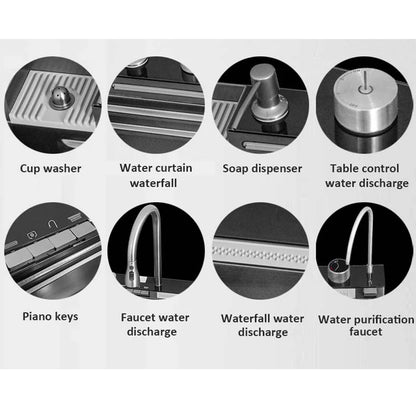 Wvier multifonction Whale Shaped Large Sink rubinetto cucina lavello cosas para casa waterfall kitchen-sink