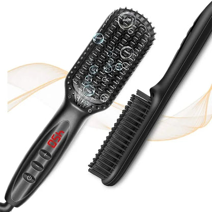3 in 1 Electric Straightener Beard Straightener Hair Straightener With Teeth Curly Beards Magic Brush Comb For Man and Women.