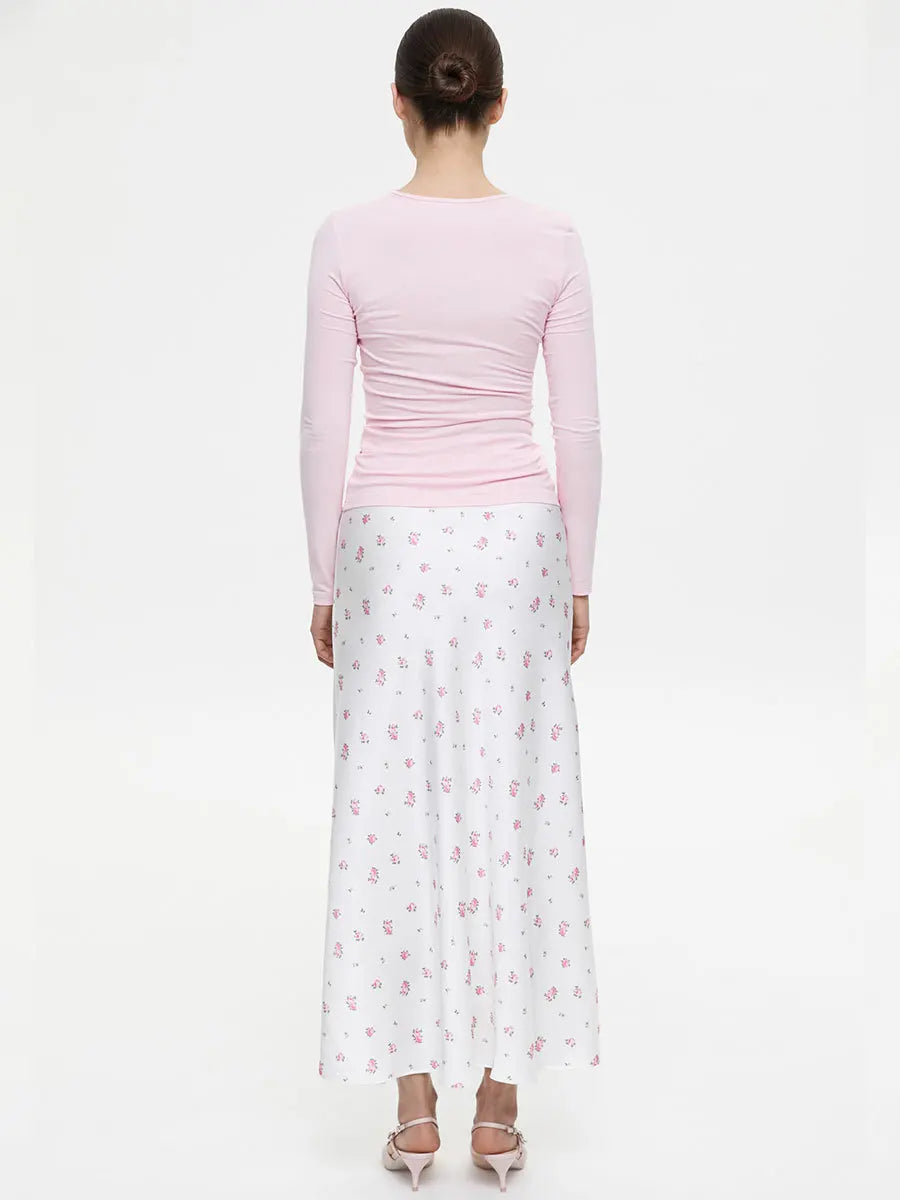 Tossy Summer Printed Fashion Long Skirt For Women High Waist Contrast Patchwork Slim Elegant Party Looks Ladies Y2k Maxi Skirt