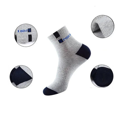 10/5/3pairs Breathable Con Sports Stockings Men Bamboo Fiber Autumn and Winter Men Socks Sweat Absorption Deodorant Business Sox.