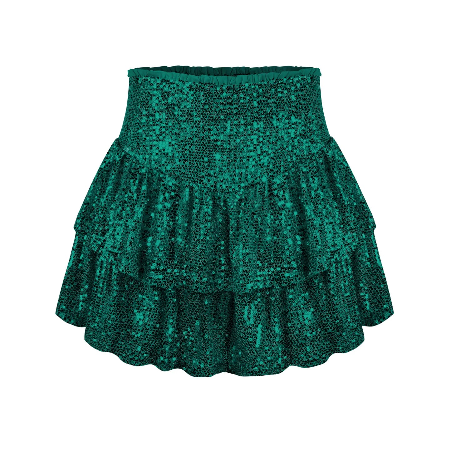 Dresses 2025 Woman Summer New Fashion Sequined Skirt Sequined Sexy Solid Color Pleated Skirts Y2k Woman Clothing.