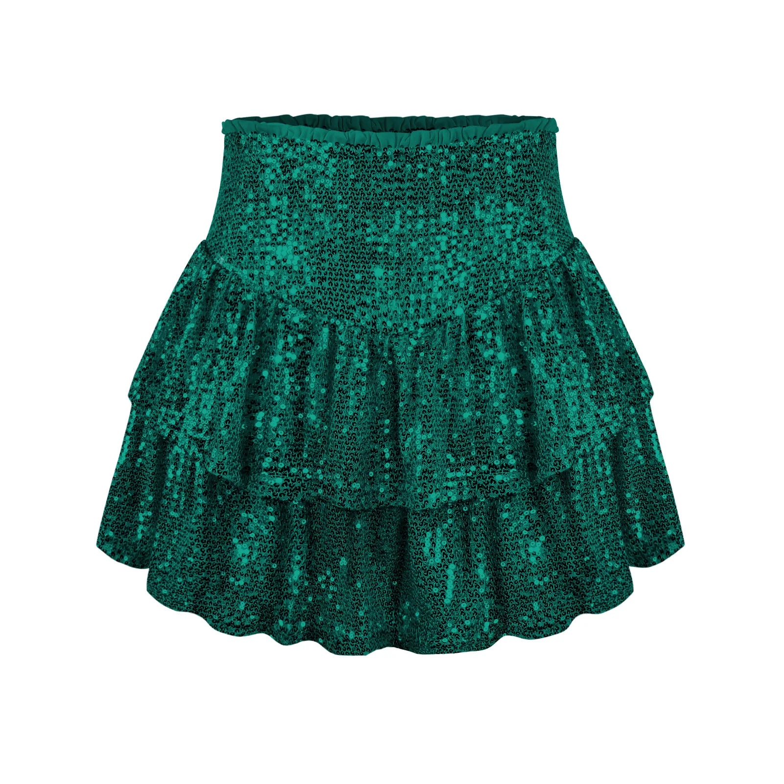 Dresses 2025 Woman Summer New Fashion Sequined Skirt Sequined Sexy Solid Color Pleated Skirts Y2k Woman Clothing.