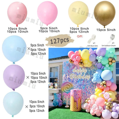 Macaron Rosa Ballon Girlande Bogen Kit Hochzeit Geburtstag Party Dekor Kinder Roségold Latex Ballons Babyparty Dekorationen Kette