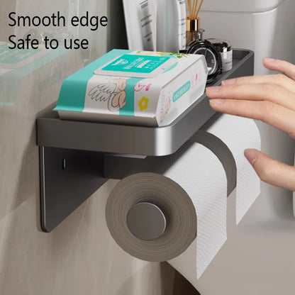 Kein Bohren Toilettenpapierhalter Wandmontierter Toilettenpapierhalter aus Aluminiumlegierung Taschentuchhalter Badezimmer Taschentuchhalter Badzubehör