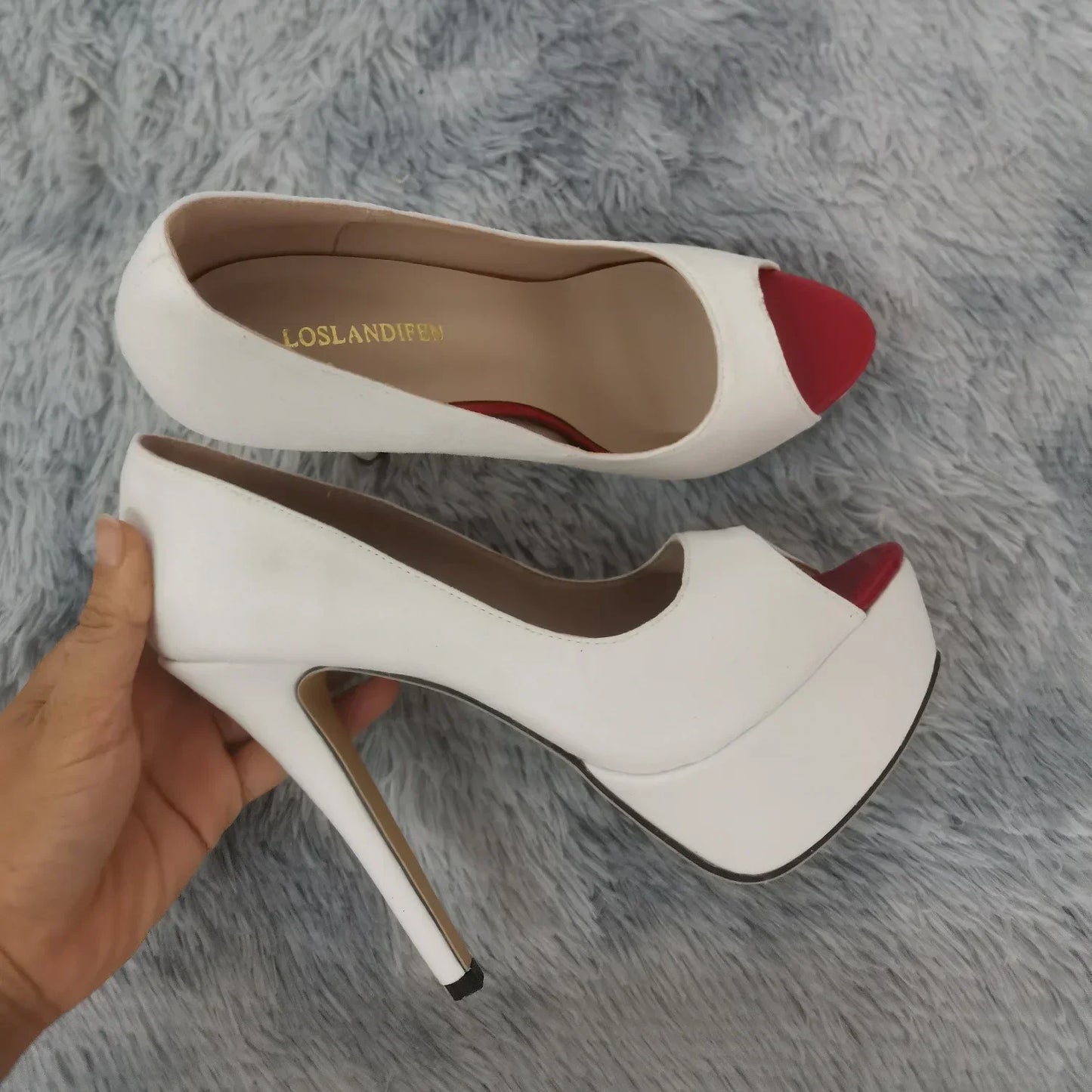 Men's Platform High Heels 14cm Cross-dresser Unisex Drag Queen Sandals Sexy Peep Toe Ankle Strap Stilettos Pumps Party Shoes