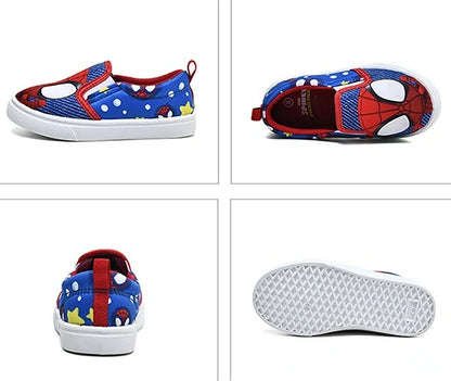 Disney Children's Casual Shoes Cartoon Fashion Blue Canvas Shoes Flats Spring Autumn Comfortable Shoes Size 25-29.