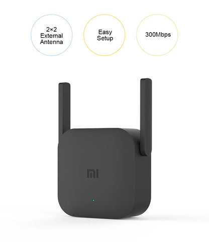 XIAOMI MIJIA New WiFi Amplifier Pro，300M 2.4G Network Expander Repeater Power Extender Roteador，2 Antenna，For Mi Router Wi-Fi.