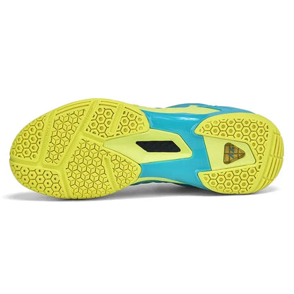 High-quality Badminton Trainers for Men and Women Blue Athletic Shoes with Anti-Slip Sole for Indoor and Outdoor Sports.