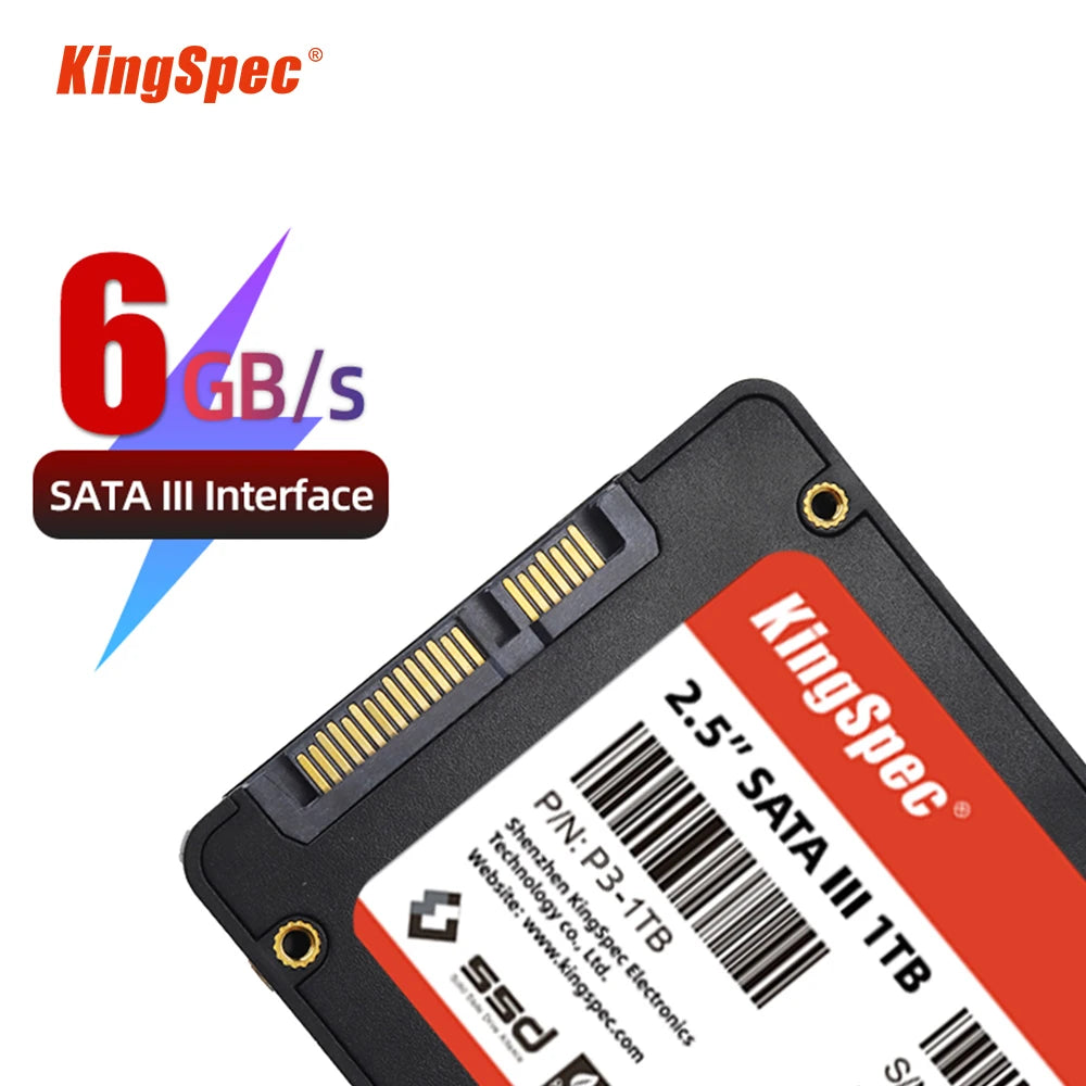 KingSpec SSD 120G 240gb 256GB 512GB 1TB Hdd 2.5 Sataiii  Hard Disk Drive for Computer Laptop Ssd Internal Hard Drive SATA Disk.