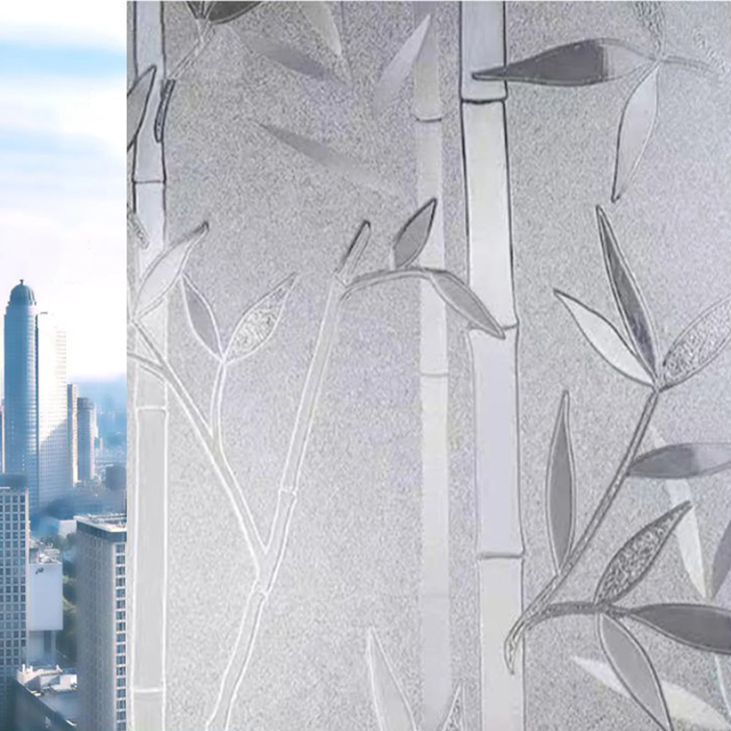 20x100cm Static Frosted Window Film Privacy Sticker For Bathroom Opaque Translucent Light Control Adhesive Glass Covering.