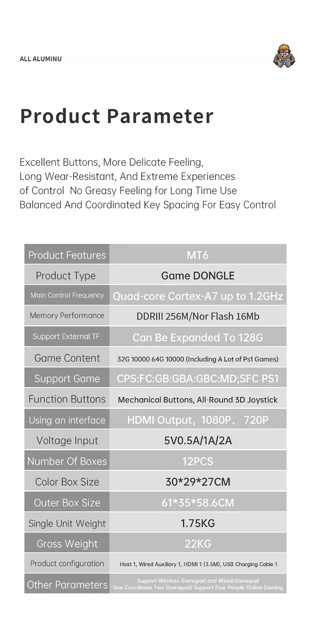 Retro Video Game Console Joystick MT6/M9  Retro Video Game PS1 Double Battle Wireless Controller Console Arcade Game,15000.