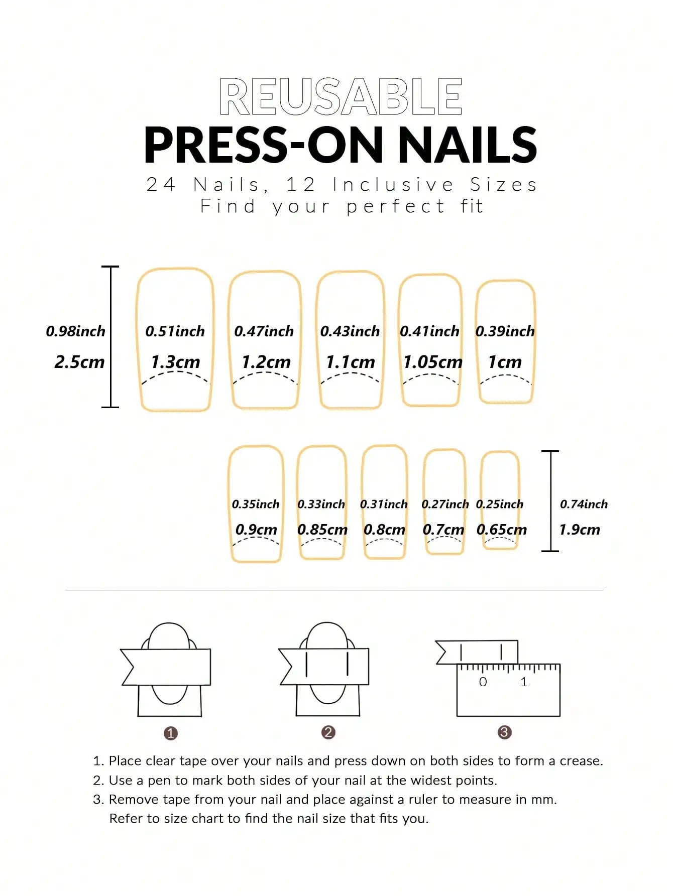 24pcs/set short square fake nails for women cute bride heart white french tips faux ongles y2k press on false nail supplies.