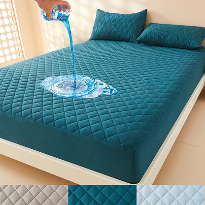 1pc 3D Air Fabric Thick Mattress Cover, 100% Waterproof Mattress Protector, Soft and Breathable Fitted Bed Sheet (No Pillowcase).