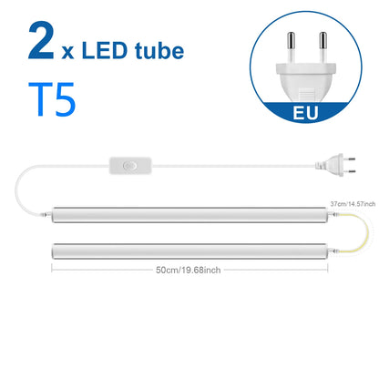 220V T5 15W/T8 25W LED Tube Aluminum Bar Hight Brightness Energy-Saving Fluorescent Tubes For Hotel Mall Cafe Office Lighting