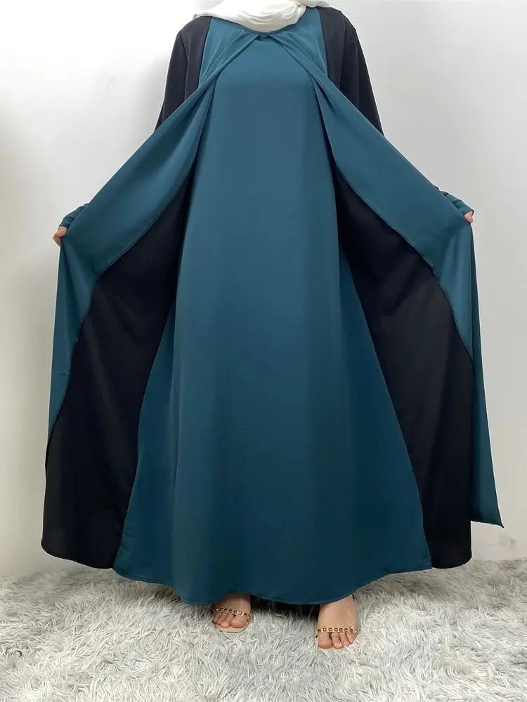 Ramadan Eid Muslimischen Abaya Dubai Luxus Spleißen Gefälschte Zwei Stücke Abayas Für Frauen Kaftan Modest Kleid Islam Kaftan Marocain Femme.