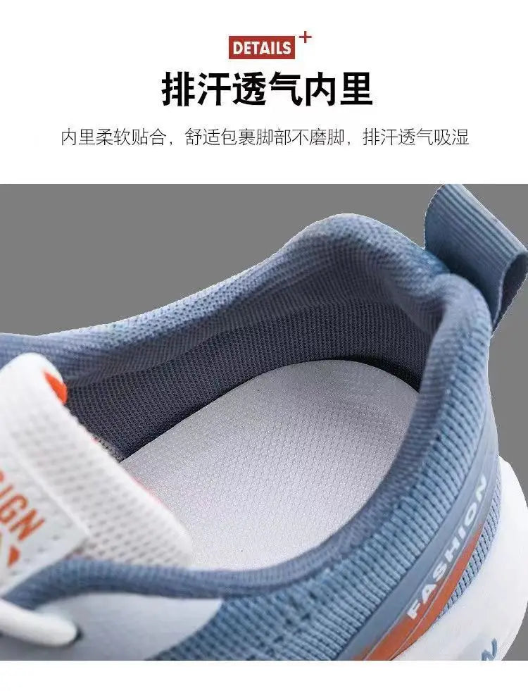 Mens Running Shoes Breathable Knit Sport Sneakers Cushion Lightweight Casual Gym Athletic Trainers Jogging Tennis Shoes.