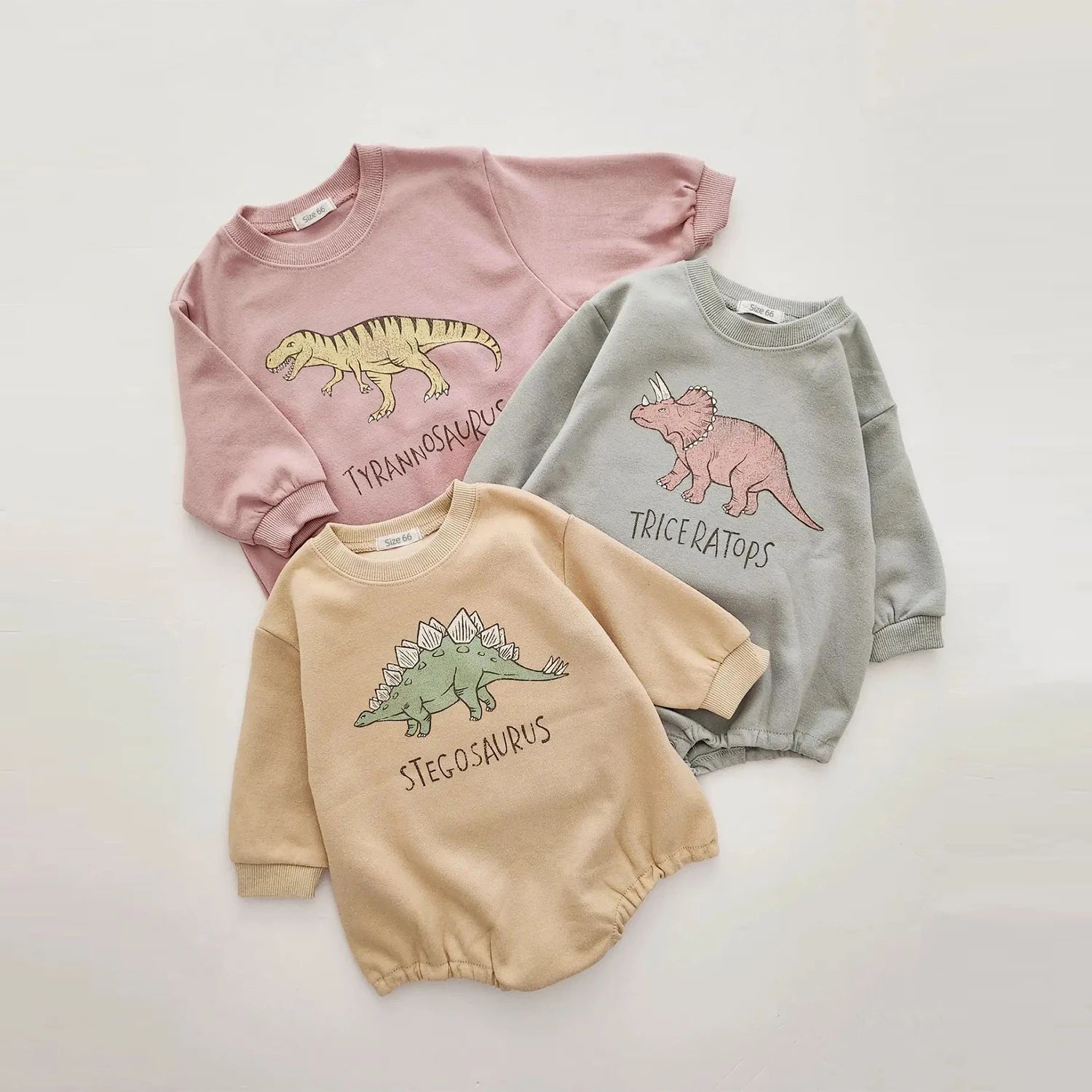 Baby Original Dinosaurier Sweatshirt Stram pler koreanischen Herbst Baby Body suits Kleinkind ein Stück Baby Jungen Body suits Mädchen Outfits.