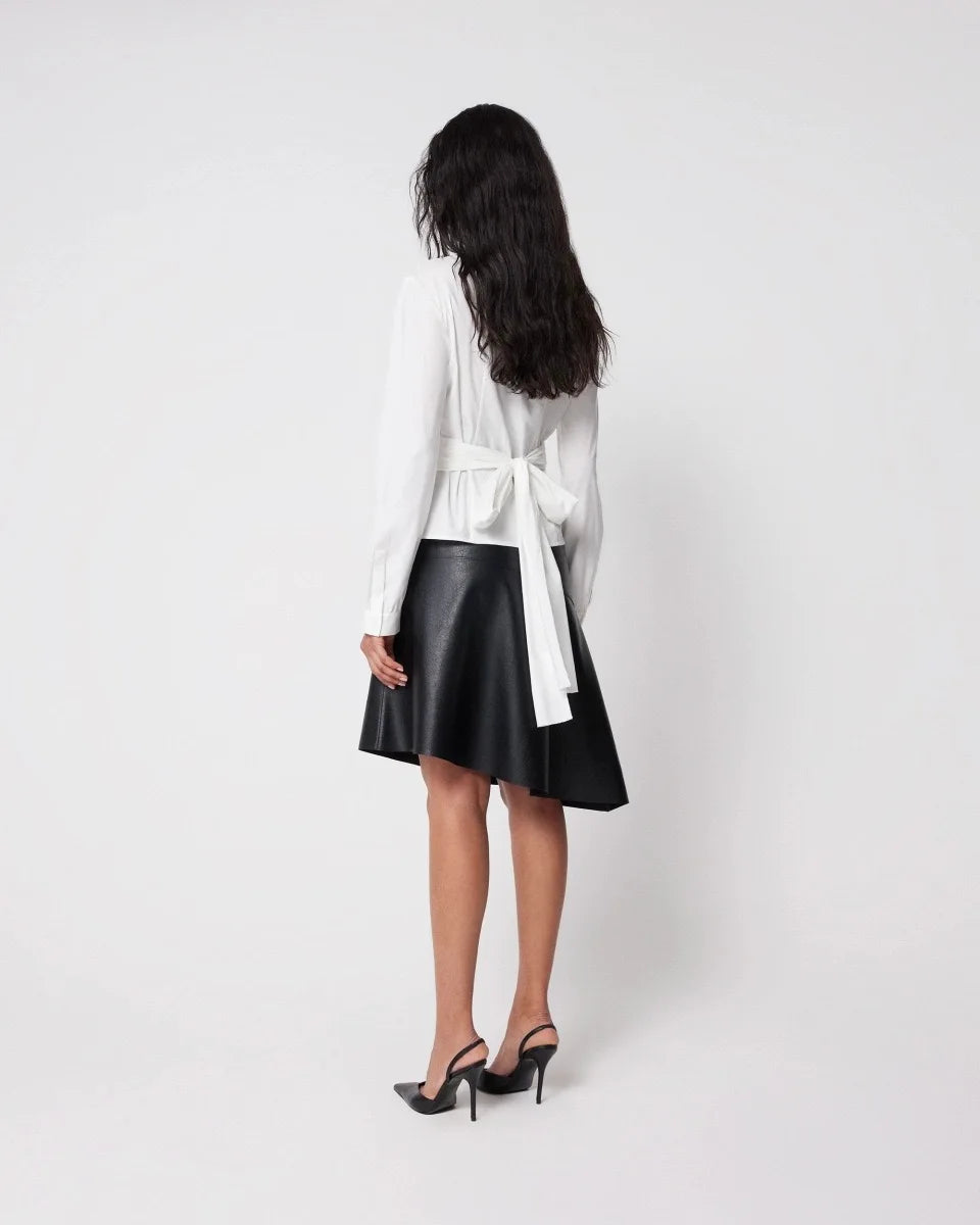 Kylie same style ~ KHY tie waist shirt slim back bow shirt women.