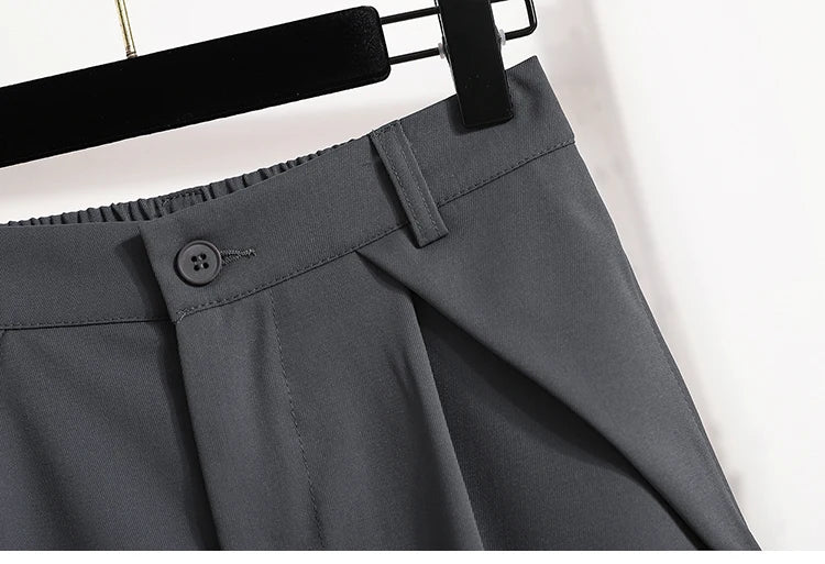 Women's A-Line High Waisted Wide Leg Short Pants Plus Size Casual Suit Shorts Summer 2025 Oversized Loose Five Quarter Pants