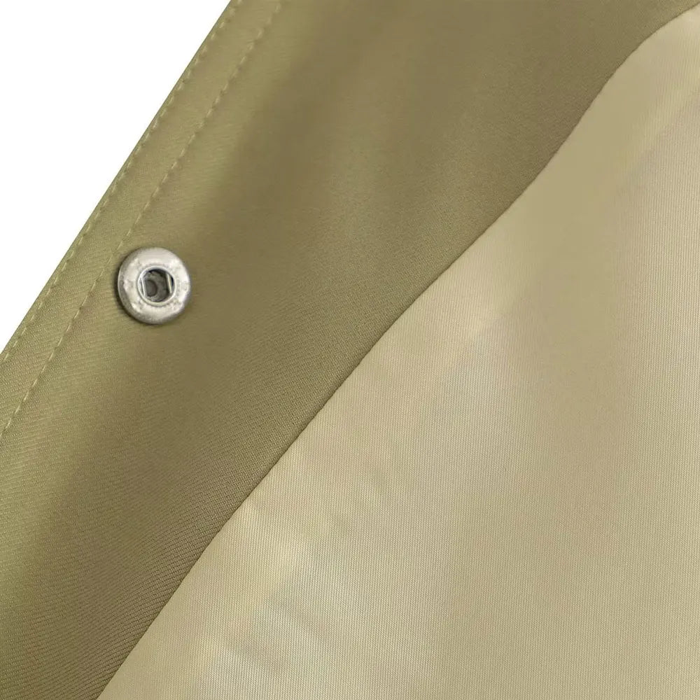 Women Fashion With Pockets Bomber Jacket Coats Vintage Long Sleeve Front Button Casual Female Outerwear Chic Tops.